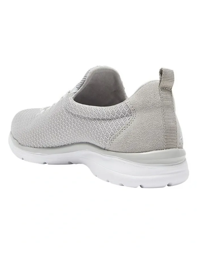 Active Flex Quattro Sneakers in Light Grey Knit