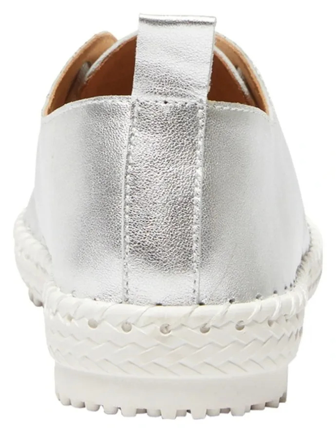 Active Flex Ripley Sneakers in Silver Leather