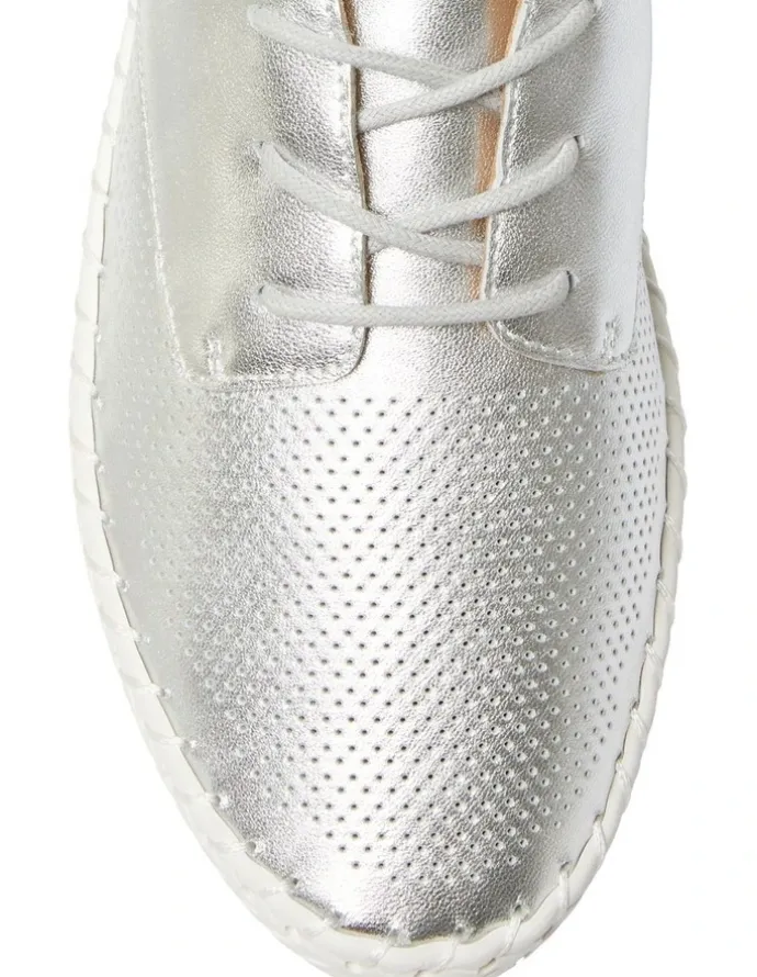 Active Flex Ripley Sneakers in Silver Leather