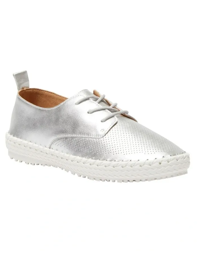 Active Flex Ripley Sneakers in Silver Leather