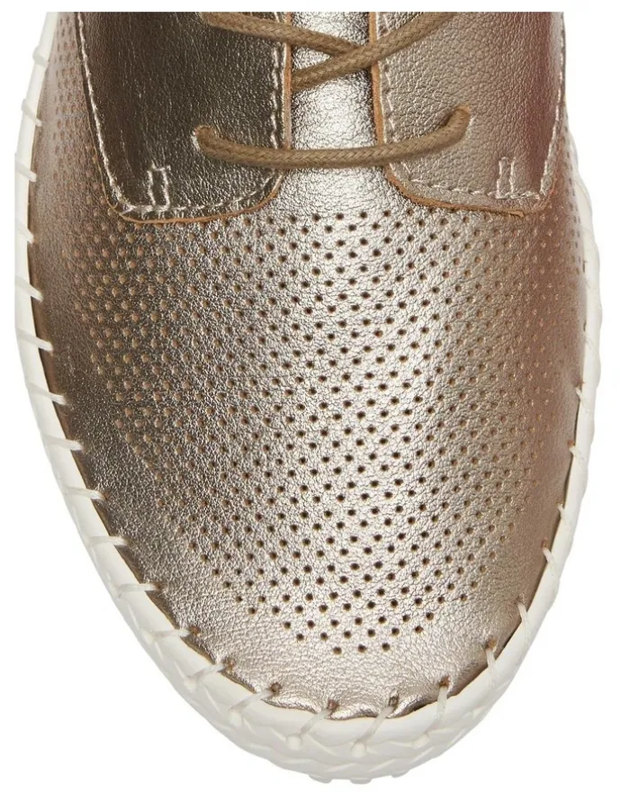 Active Flex Ripley Sneakers in Pewter Leather