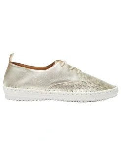Active Flex Ripley Sneakers in Soft Gold Leather