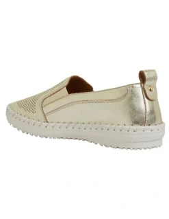 Active Flex Riva Sneakers in Soft Gold Leather