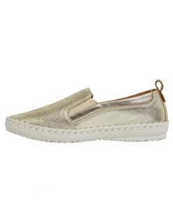 Active Flex Riva Sneakers in Soft Gold Leather