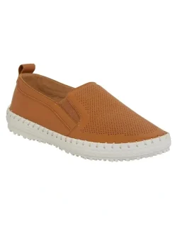Active Flex Riva Sneakers in Tan Leather
