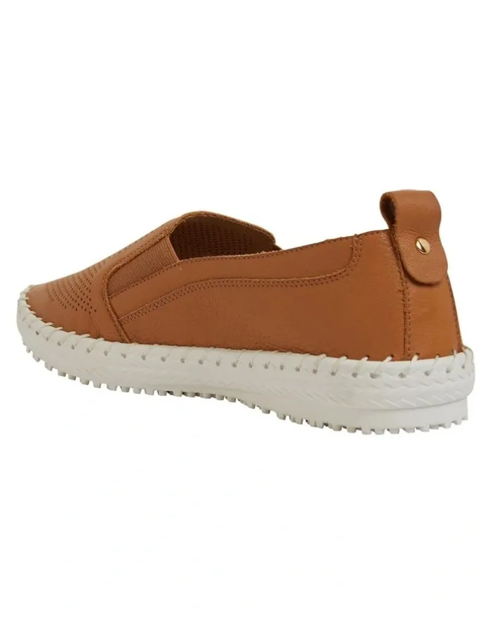 Active Flex Riva Sneakers in Tan Leather