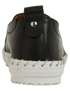 Active Flex Riva Sneakers in Black Leather