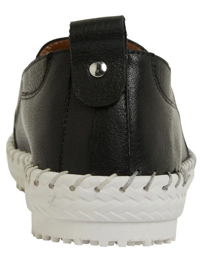 Active Flex Riva Sneakers in Black Leather