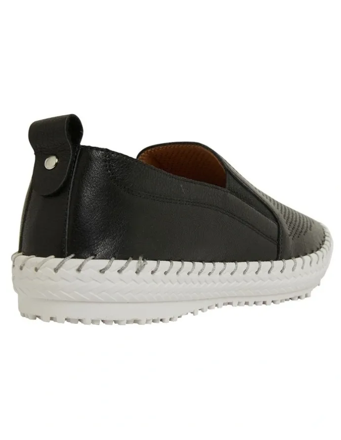 Active Flex Riva Sneakers in Black Leather