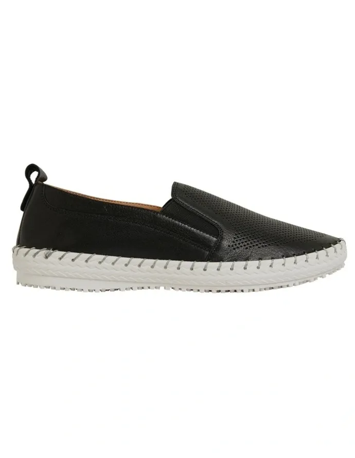 Active Flex Riva Sneakers in Black Leather
