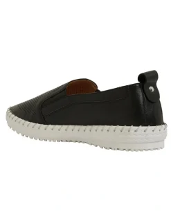Active Flex Riva Sneakers in Black Leather