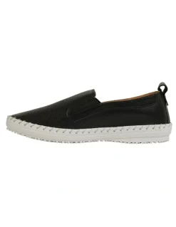 Active Flex Riva Sneakers in Black Leather