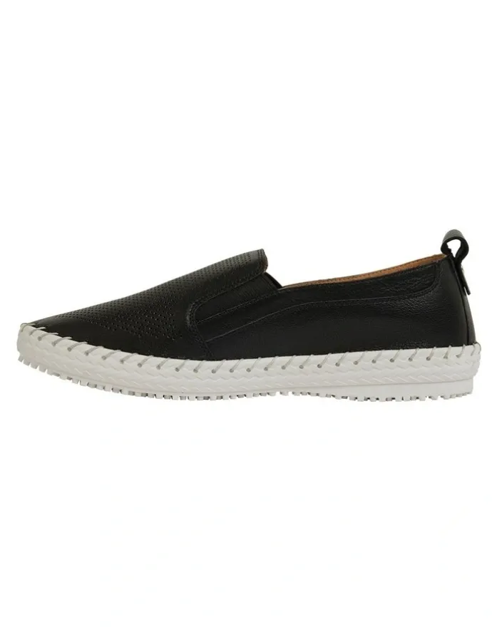 Active Flex Riva Sneakers in Black Leather
