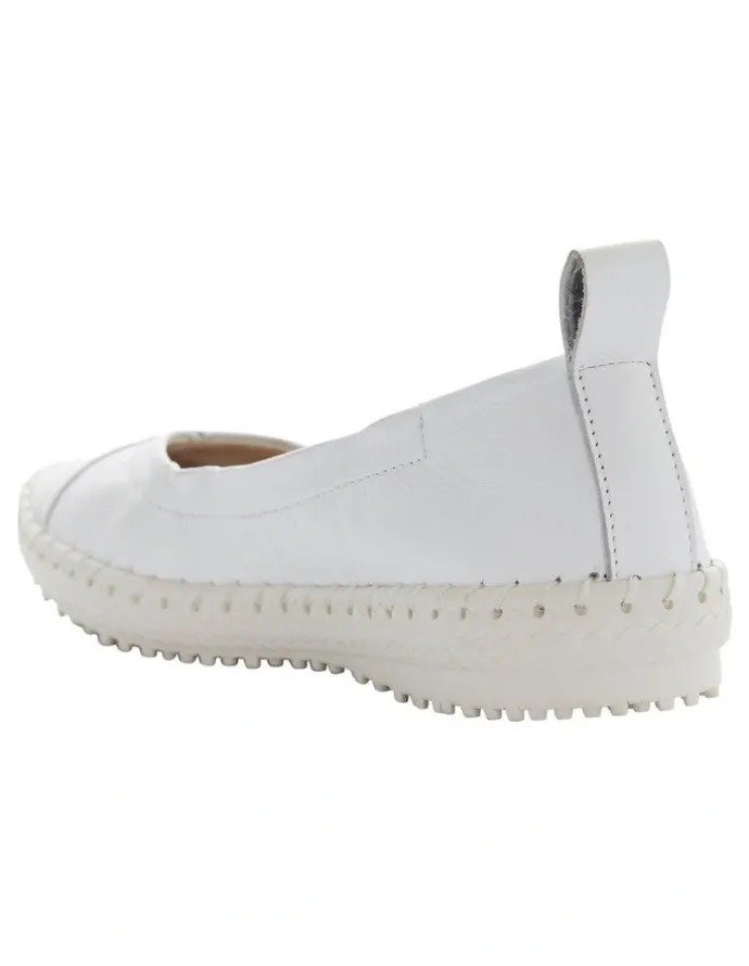 Active Flex Rosalia Flats in White Leather