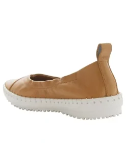 Active Flex Rosalia Sneakers in Tan Leather