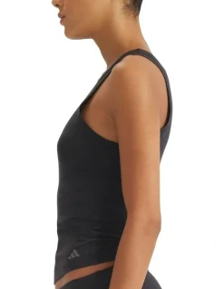 adidas 2 Pack Active Modal Comfort Tank Top With Cotton in Black/White