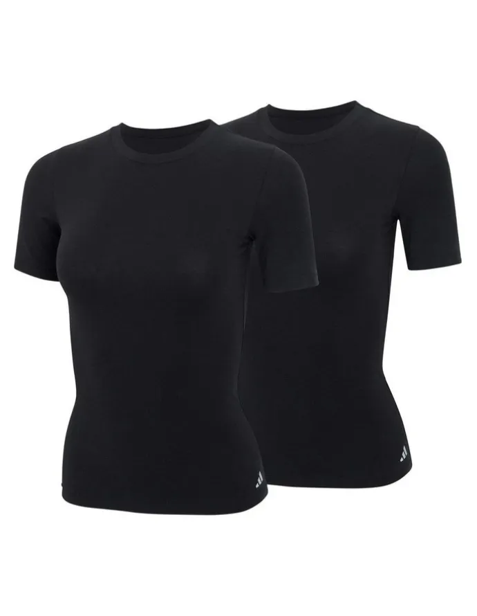 adidas 2 Pack Active Modal Comfort T-Shirt With Cotton in Black