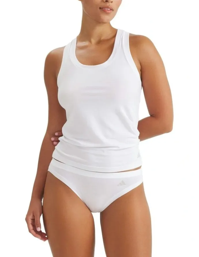 adidas 2 Pack Active Modal Comfort Tank Top With Cotton in White