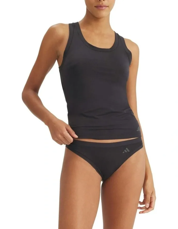 adidas 2 Pack Active Modal Comfort Tank Top With Cotton in Black