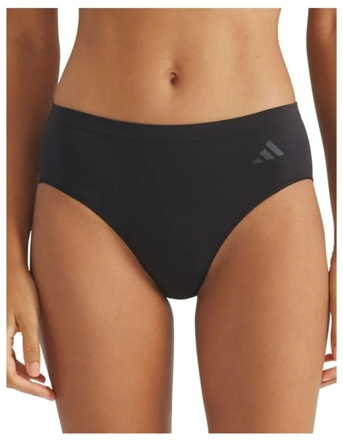 adidas 3 Pack Active Seamless Hipster Brief Underwear in Black