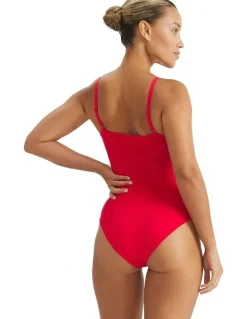 adidas Active Essentials Cotton Underwear Bodysuit in Pure Ruby