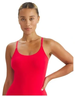 adidas Active Essentials Cotton Underwear Bodysuit in Pure Ruby