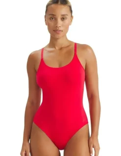 adidas Active Essentials Cotton Underwear Bodysuit in Pure Ruby