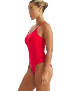 adidas Active Essentials Cotton Underwear Bodysuit in Pure Ruby