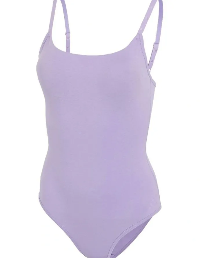adidas Active Essentials Cotton Underwear Bodysuit in Powder Plum