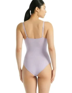 adidas Active Essentials Cotton Underwear Bodysuit in Powder Plum