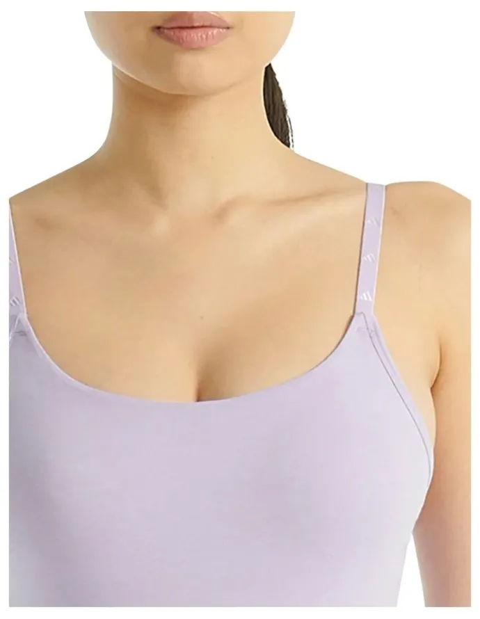 adidas Active Essentials Cotton Underwear Bodysuit in Powder Plum