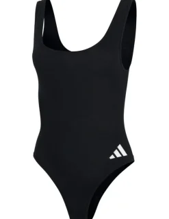 adidas Active Essentials Cotton 3 Stripes Padded Underwear Bodysuit in Black