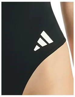adidas Active Essentials Cotton 3 Stripes Padded Underwear Bodysuit in Black