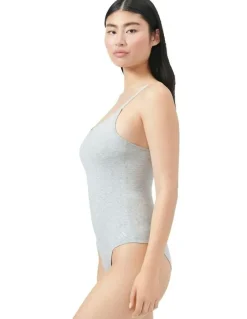 adidas Active Essentials Cotton Underwear Bodysuit in Medium Hthr Grey