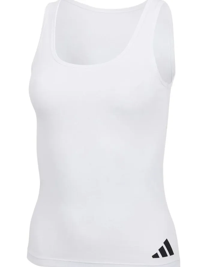 adidas Active Essentials Cotton 3 Stripes Tank Top in White