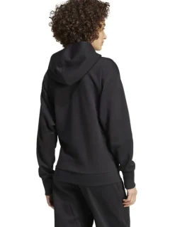 adidas All SZN Fleece Full Zip Hoodie in Black
