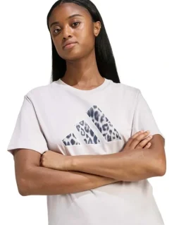 adidas Animal Graphic T-shirt in Ice Purple