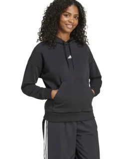 adidas Essentials Feel Cozy Hoodie in Black