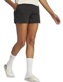 adidas Essentials Small Logo Feel Cozy Shorts in Black