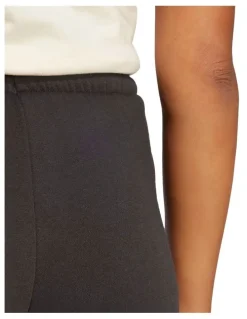 adidas Essentials Small Logo Feel Cozy Shorts in Black
