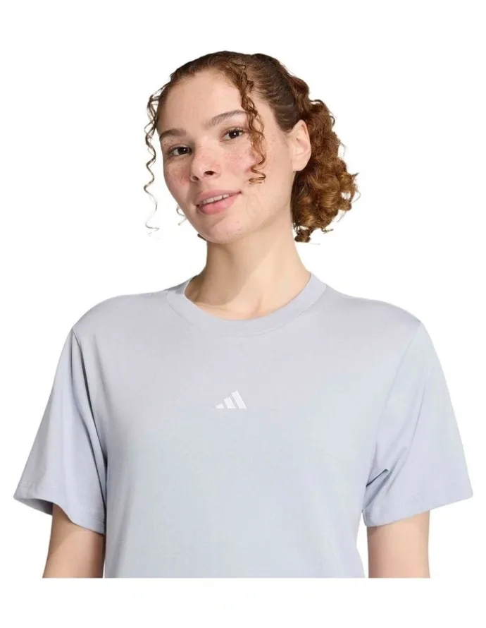 adidas Essentials Small Logo Cotton T-shirt in Grey