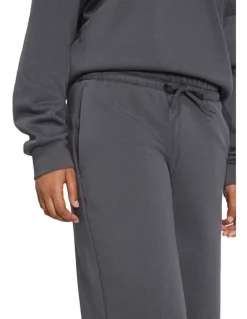 adidas Essentials Small Logo Feel Cozy Open-Hem Joggers in Grey