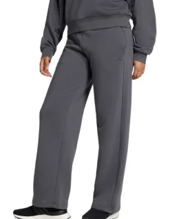 adidas Essentials Small Logo Feel Cozy Open-Hem Joggers in Grey