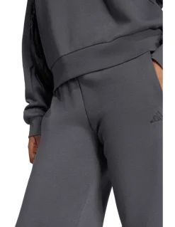 adidas Essentials Small Logo Feel Cozy Open-Hem Joggers in Grey