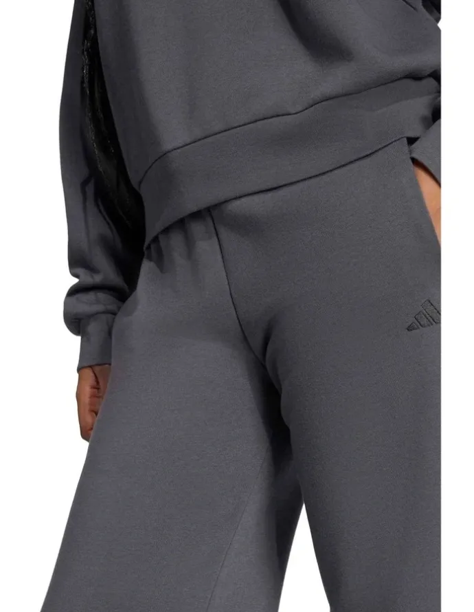 adidas Essentials Small Logo Feel Cozy Open-Hem Joggers in Grey