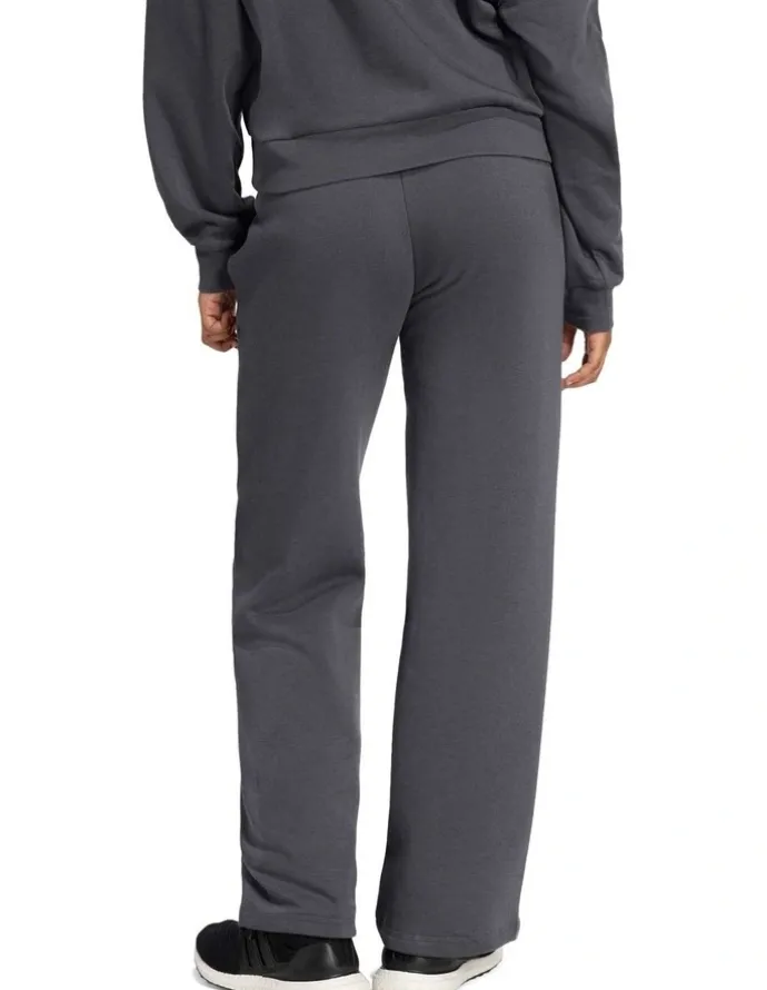 adidas Essentials Small Logo Feel Cozy Open-Hem Joggers in Grey