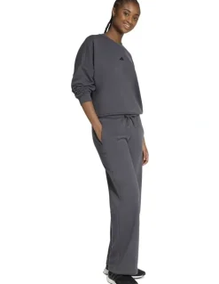 adidas Essentials Small Logo Feel Cozy Open-Hem Joggers in Grey