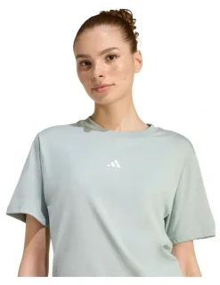 adidas Essentials Small Logo Cotton T-Shirt in Grey