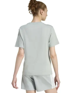adidas Essentials Small Logo Cotton T-Shirt in Grey