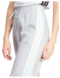 adidas Essentials 3-Stripes Fleece Loose-Fit Joggers in Grey
